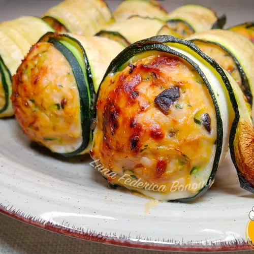 polpette di carne e zucchine in friggitrice ad aria